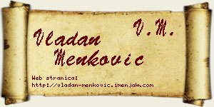 Vladan Menković vizit kartica
